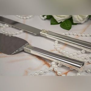 WATERFORD Lismore Diamond Cake Knife & Server Set